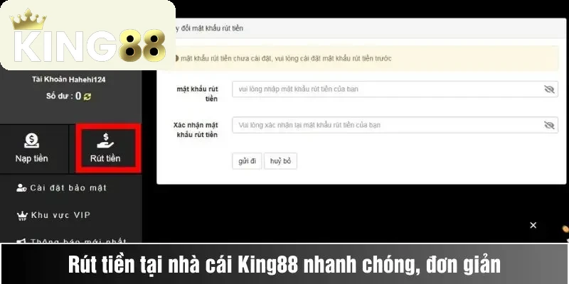 Nhà cái hỗ trợ cược thủ rút tiền nhanh chóng, an toàn
